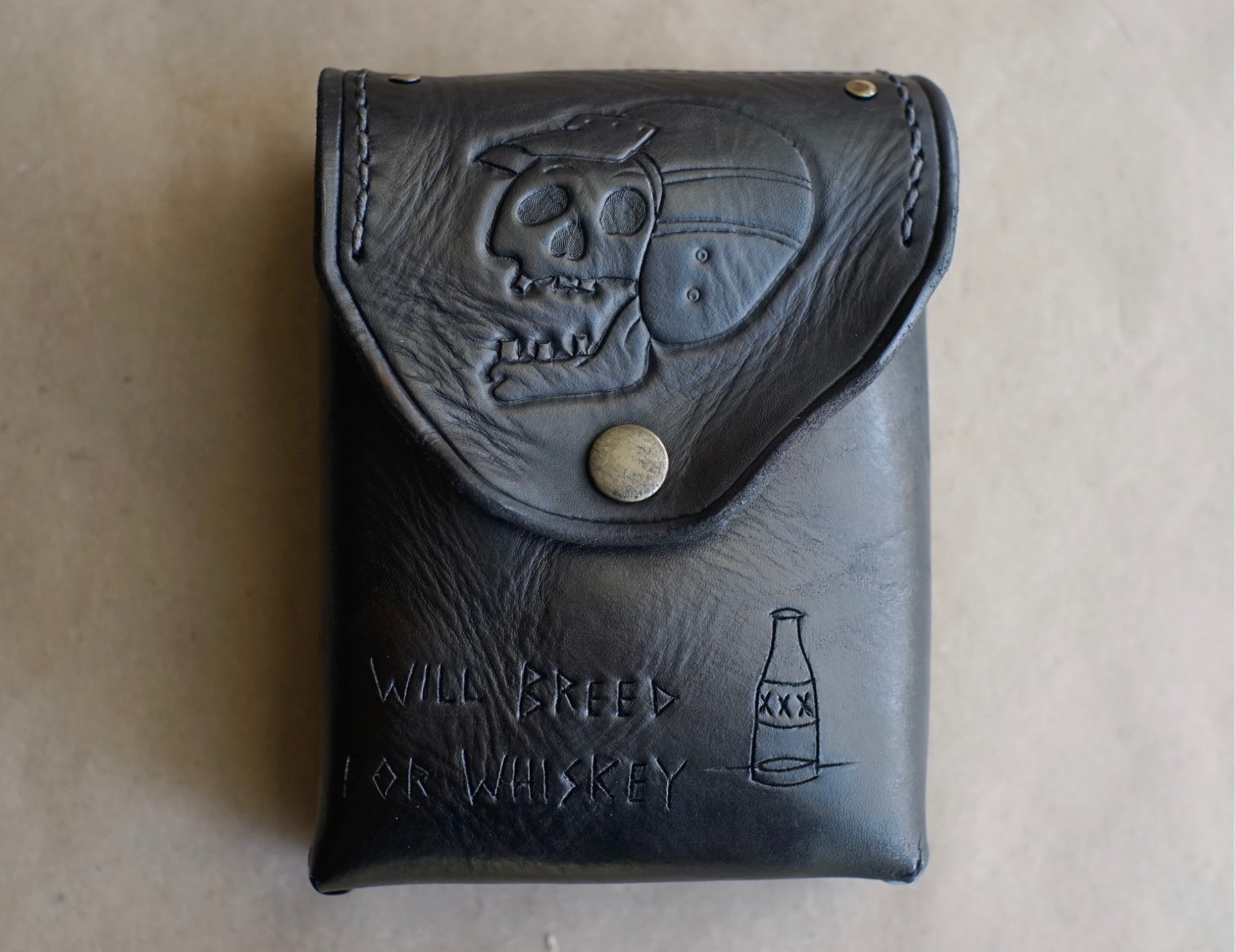 STASH POUCH - Black - Skull