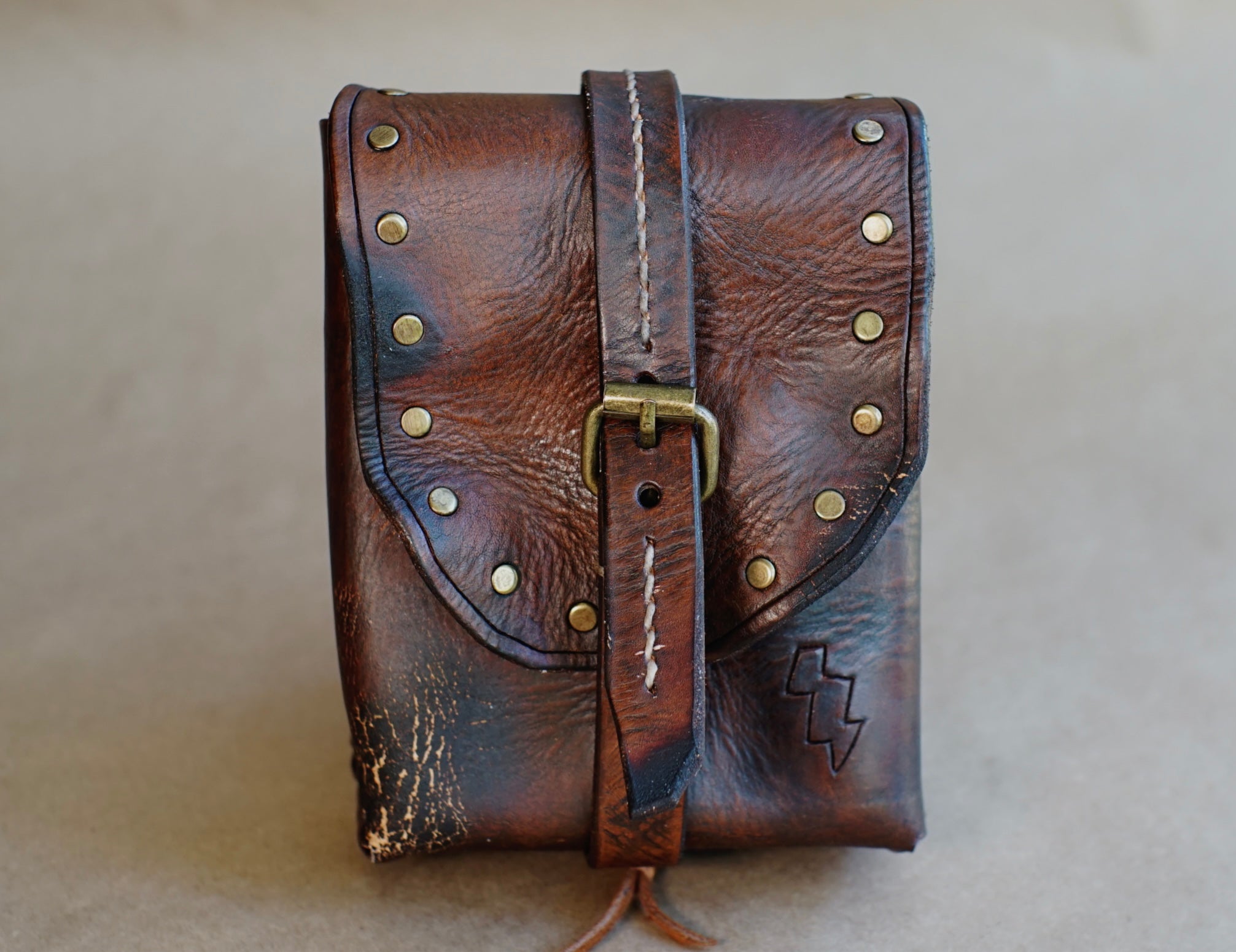 STASH POUCH - Brown - Rivets