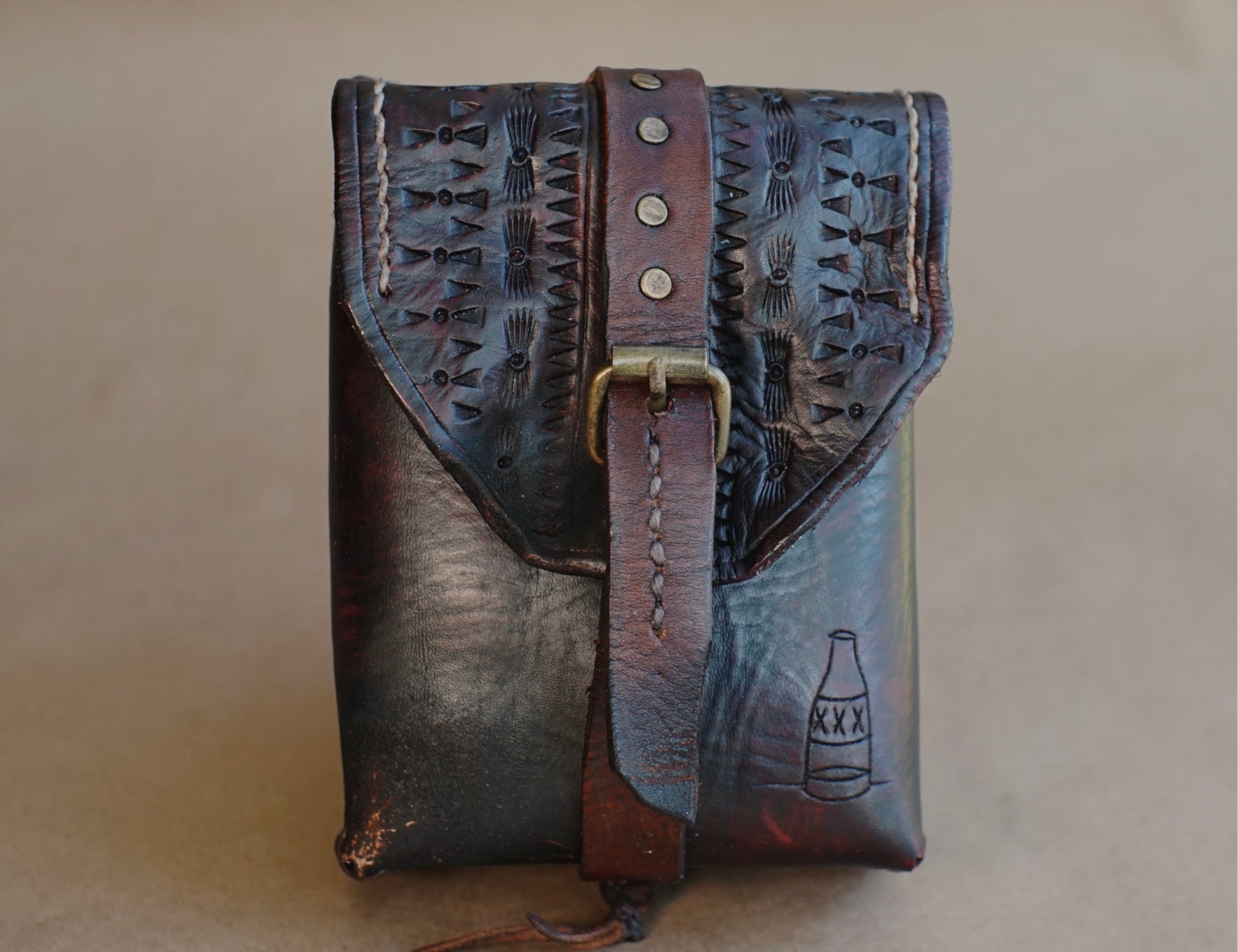 STASH POUCH - Mahogany - Stamped
