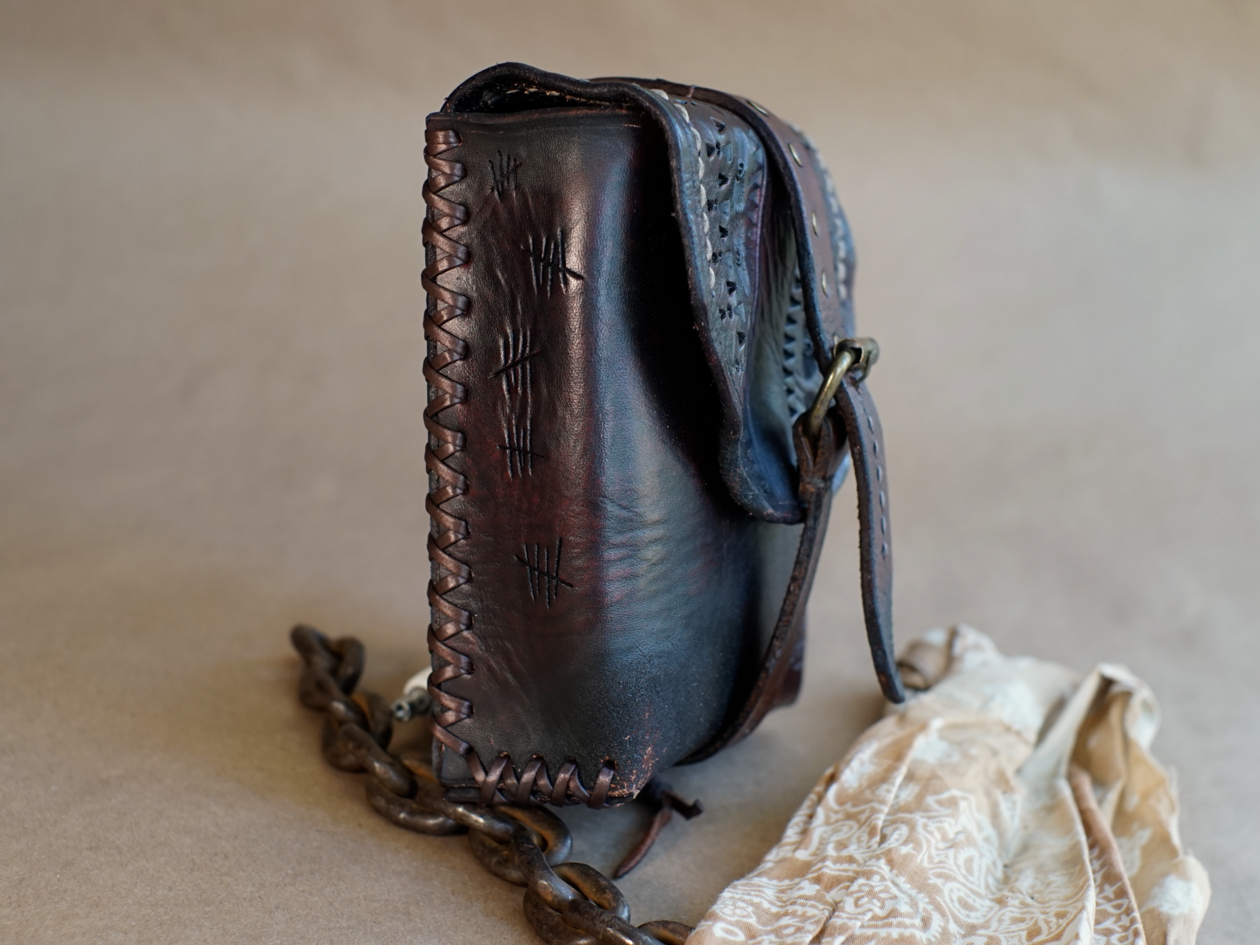 STASH POUCH - Mahogany - Stamped