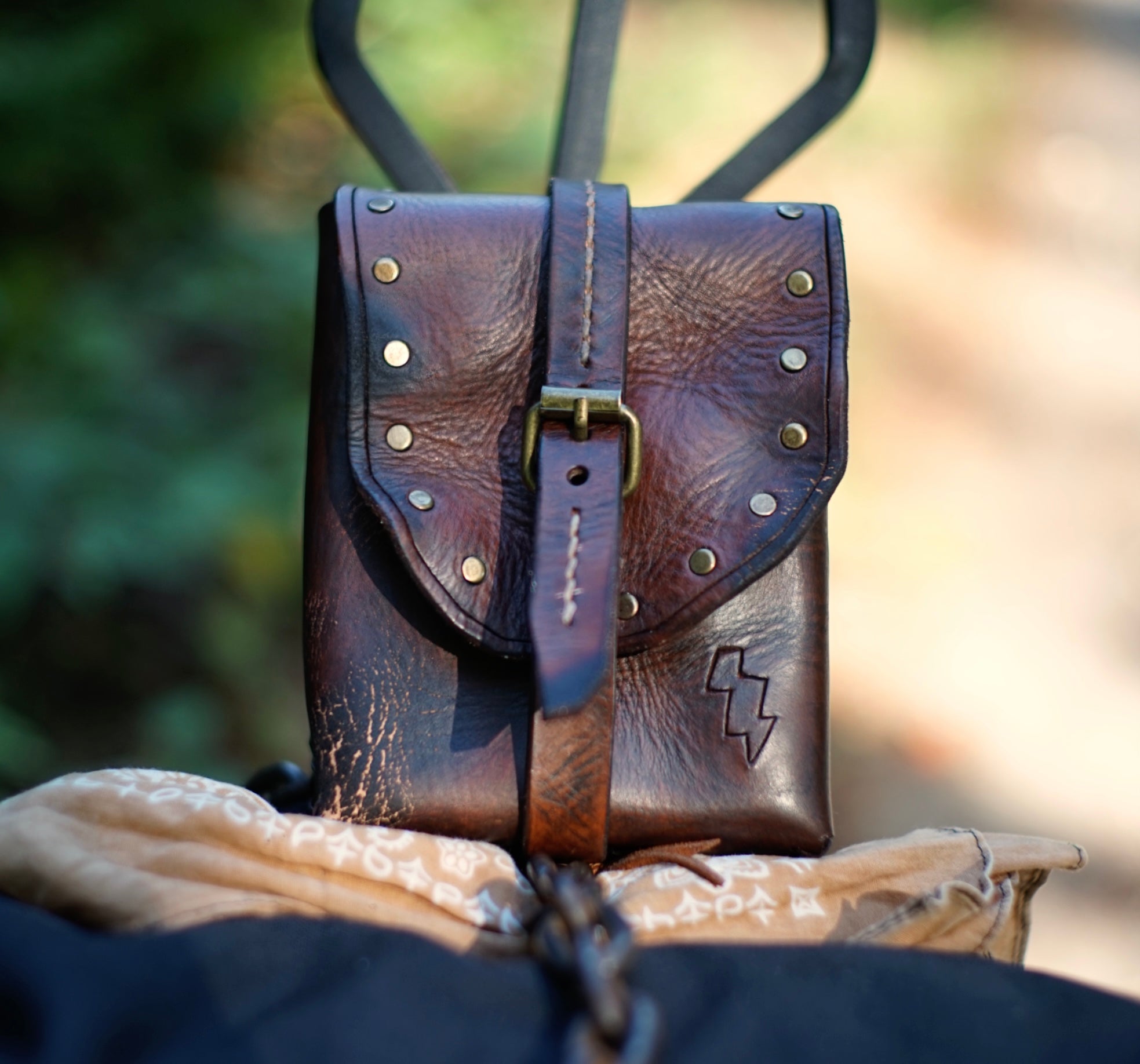 STASH POUCH - Brown - Rivets