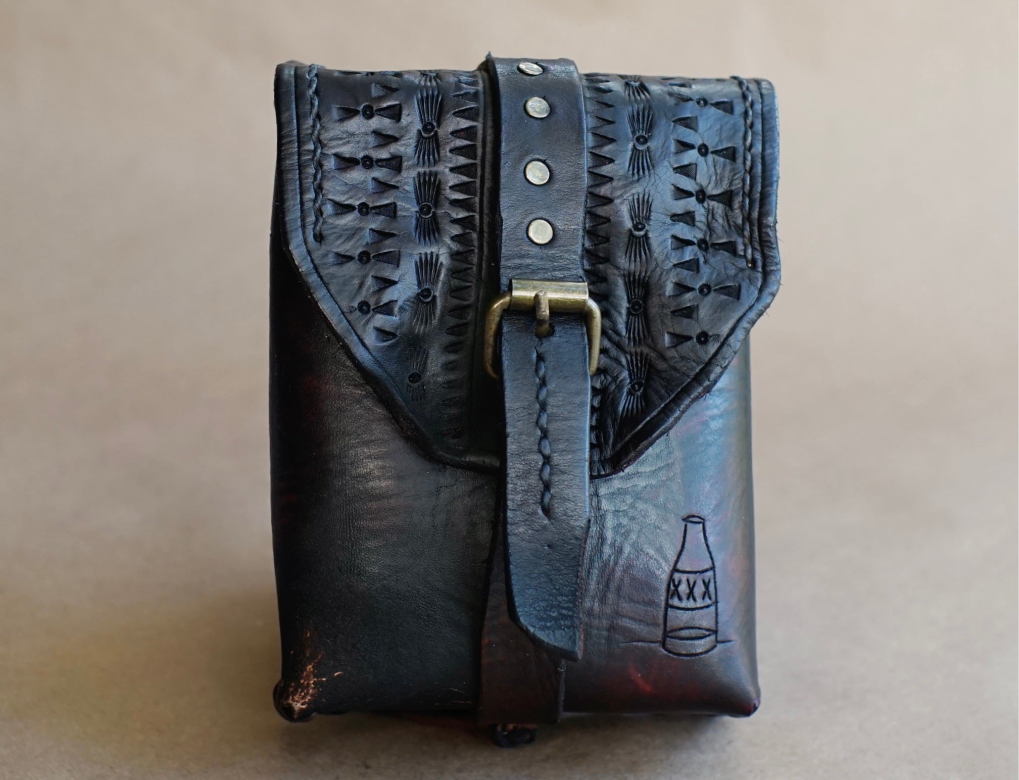 STASH POUCH - Black - Stamped