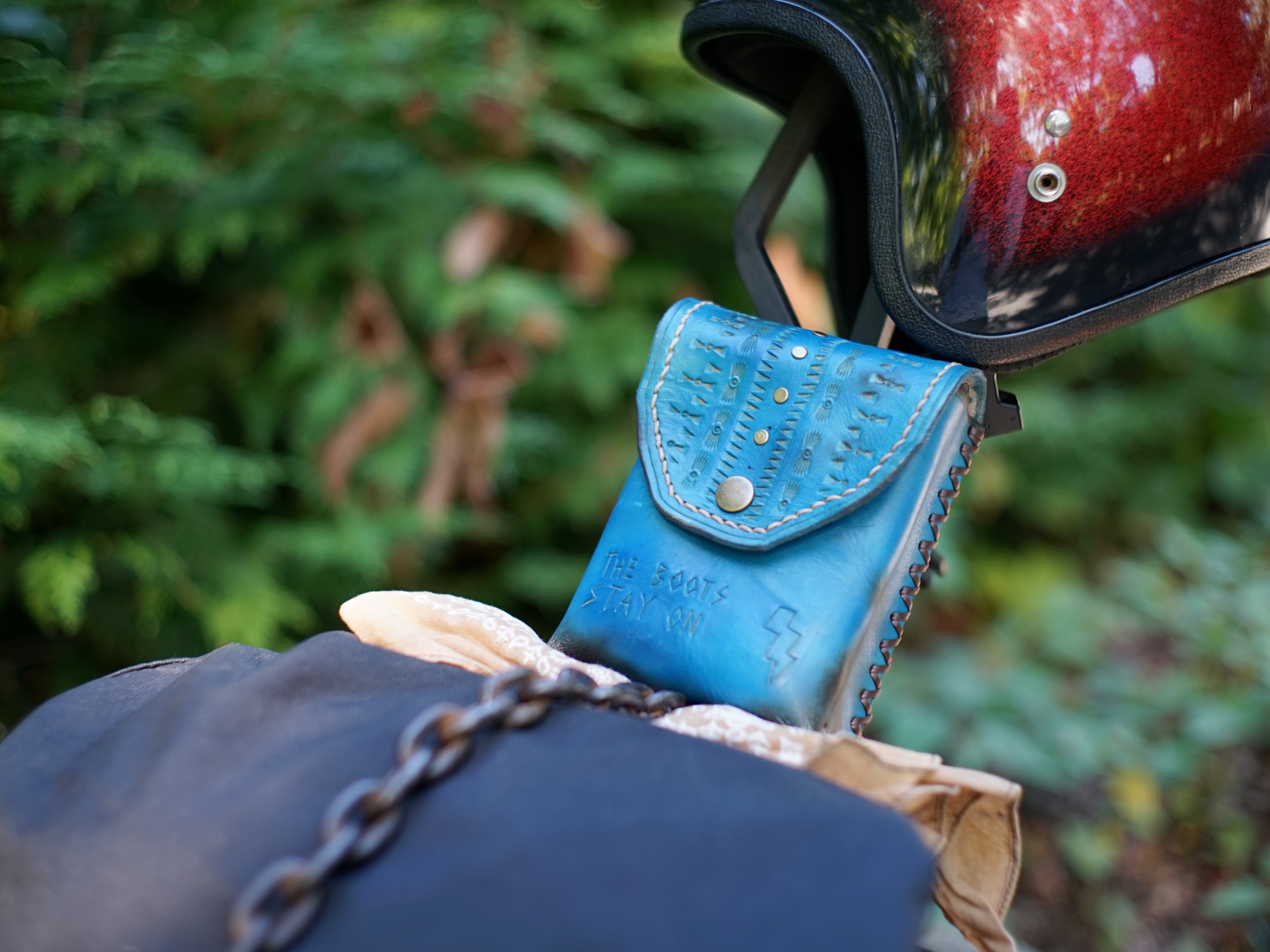 STASH POUCH - Turquoise - Stamped