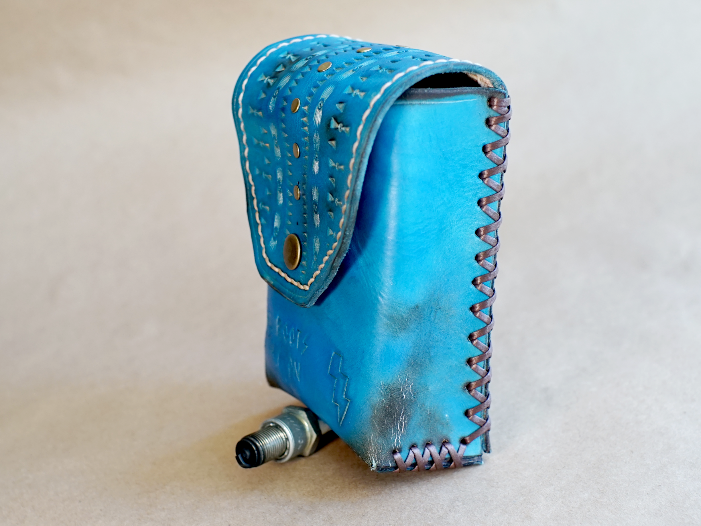 STASH POUCH - Turquoise - Stamped